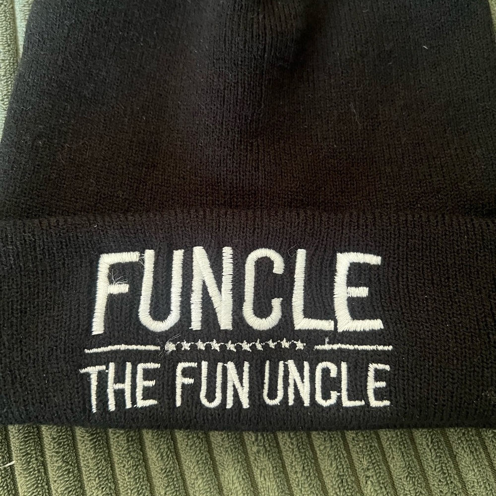 FUNClE Black Kids Beanie - The Fun Uncle Embroidered